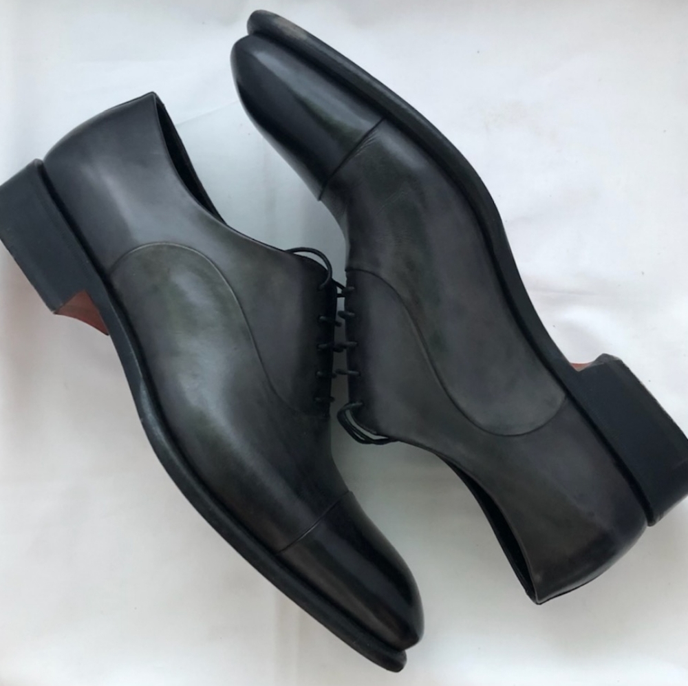 Santoni Charcoal Grey Shoe size 10.5 - Picture 2 of 5